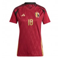 Belgien Orel Mangala #18 Fußballbekleidung Heimtrikot Damen EM 2024 Kurzarm